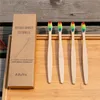 Colorful Bamboo Ambiental carvão Escova de dentes Saúde Para Oral cuidados dentários de limpeza Eco soft médio escovas de cerdas