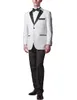 Vendita calda Groomsmen Notch Nero Risvolto Smoking dello sposo Due bottoni Abiti da uomo Matrimonio / Ballo / Cena Blazer da uomo migliore (giacca + pantaloni + cravatta) A770