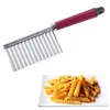 300 pièces pomme de terre froissée couteau à bords ondulés en acier inoxydable Gadget de cuisine légumes fruits coupe trancheuses LX6057