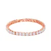 3A zircon women's bracelet stainless steel crystal elegant temperament birthday holiday gift bracelet