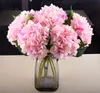 47cm Artificial Hydrangea Flower Head Fake Silk Single Real Touch Hydrangeas Wedding Centerpieces Home Party Decorative Flowers