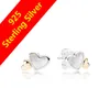 Boucles d'oreilles mignonnes d'amour lumineux pour Pandora en argent sterling 925 avec des diamants CZ avec des boucles d'oreilles pour dames de haute qualité à la mode