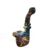 Silicone Sherlock Pipe Smoke Pipes With Glass Bowl Vervanging DAB Food Grade Hookah Bongs