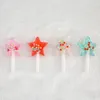 16st / parti 24 * 41mm Glitter Flatback Resin Candy Star Lollipop Charms Perfekt för hängen, Örhängen DIY Keychain Parts