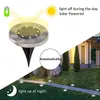 Solar marklampor 8 LED Solar Powered Disk Lights Utomhus Vattentät Trädgård Landskapsbelysning för Yard Deck Lawn Patio Pathway Walkway