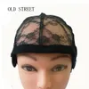 5pcslot Adjustable Lace Wig Caps for Wig Making Caps Weave Weaving Cap Stretchy Net Mesh Straps Hair Net Dome Caps4454134