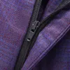 メンズスーツブレイザーズグウェンワイファーパープル格子縞のメンスーツパンツスプリングオスドレス営業営業抵抗性ビッグサイズクラシックトロ246H