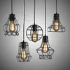 Retro Iron Pendant lampe vintage Cage Suspension Light Office Bar Hotel Loft Balcony Yard Porch Industrial Hanging Chandelier