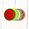 カップマットパッドプロモーションかわいいフルーツパターンカラフルなシリコーンラウンドカップクッションホルダー太い飲み物食器コースターマグLX9472