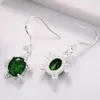 Vente en gros-romantique femmes cristal tortue argent goutte boucle d'oreille femmes fête rencontres vêtements de tous les jours bijoux