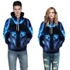 Hip Hop Hoodie 2019 Nyankomster Män / Kvinnor 3D Sweatshirt Animal Printed Wolf Mens Hoodies Tunna Hooded Pullover Toppar Vetentements