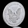 5pcs Président américain Donald Trump Liberty Craft en Dieu Nous avons confiance en argent plaqué 1Oz Pièce commémorative de nouveauté