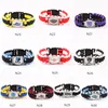 Mix Styles 30 Basketball Team Paracord Survival Bracelets Custom Made Camping Sports Bracelets Customized logo Team umbrella