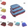 3pcs/set Travel Bag Luggage Organizer Compressible Waterproof Home Clothes Cosmetic Bag Portable Mesh Storage Bags HHA1128