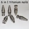 Fumer 6 en 1 clou en titane 10mm14mm18mm mâle ou femelle Banger pour capteurs de cendres de verre tuyaux d'eau outils dabber