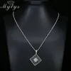 Fashion- Crystal Series Pendentif Colliers pour femmes Chaîne de chandail de haut niveau Designer de luxe Collier en cristal noir étincelant