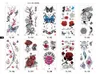 240 style Women Men DIY Henna Body Art Waterproof Tattoo Design Butterfly Tree Branch Vivid Temporary Tattoo Sticker