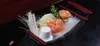 Assiette ABS japonaise Simple 35/48/53CM, plateau de service pour bateau Sashimi noir, Restaurant japonais, bateau à Sushi