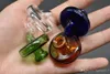 Universelle bunte 35-mm-Streifen-Glas-Gyro-Vergaserkappe, UFO-Glas-Vergaserkappe für Quarz-Thermal-Banger-Nägel, Tabakschale zum Rauchen