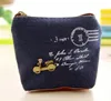 20st Iron Tower Bicycleprinted Vintage Zipper Pencil Case Cute Portable Min Key Coin Purse Makeup Bag