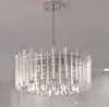 Modern lüks Kristal avizeler Yuvarlak Kristal Kolye ışık fikstür cam tüp tavan ışık Oturma Odası Yatak Odası dekor için