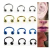 Colorful Steel Horseshoe Nose Septum Rings Ear Rings Body Piercing Nariz Jewelry Piercng GD141