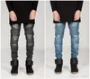 High Street Men Biker Jeans Giyim Rock Kentsel Yıldız Tasarımcısı Denim Moda Pantolon