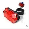 Lighting Led Red Warn Bicycle Taillight Attract In Night Riding 5 Leds Battery Power Bike Accessories Lamp