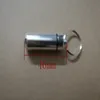 50pcs / lot frete grátis 14 * 46 milímetros DIY Keychain Pill Box WaterProof Titular de alumínio Casos Pill Bottle Container