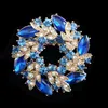 Modèles mixtes en gros personnalisé style européen et américain top vente haut de gamme strass broche fleur broches broches