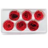 5 cm Geconserveerde Gedroogde Bloemen voor Sieraden Eeuwig Leven Bloem Materiaal Kerst Valentijnsdag Geschenkdoos Onsterfelijke Rose Flower196W