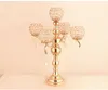 42cm de altura centrais de mesa de decoração Do Casamento 5 braços candelabros de ouro alto