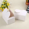 Boîte à biscuits en papier Kraft rétro blanc/Kraft/noir, 200 pièces, boîte-cadeau d'emballage pour cadeaux d'anniversaire et de mariage, à faire soi-même, 15x10x8.5cm