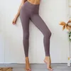 Cor sólida Mulheres Yoga Pants Moda cintura alta respirável Jogging Leggings exterior Correndo Calças das senhoras da aptidão