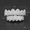 골드 스타 힙합 쥬얼리 남성 Grillz 지르콘 치과 그릴 골드 실버 교정기 락 거리 마이크로 상감