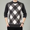 Höst Vinter Mens Tjock Varm Cashmere Turtleneck Mäns Tröja Ull 2020 Splice Slim Fit Knittwear Men Classic Knitwear