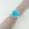 Rose Flower Napkin Ring 8 Colors Napkin Holder Serviette Holder For Wedding Party Dinner Table Decoration Accessories