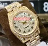 2019 New Men's Wristwatch Digital Face Diamond Watch Diamond Case Diamond Watch Strap Watch Automatic Mechanical Hip Hop Watc283L