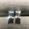 PANSYSEN marque Rectangle créé Moissanite diamant boucles d'oreilles pour les femmes pur 925 en argent Sterling boucle d'oreille dame bijoux cadeau 328K