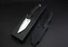 Outdoor Survival Rechte mes D2 Satin / Stone Wash Tanto Blade Black G10 Volledige Tang Handgreep met Kydex