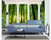 Groothandel-3D Foto behang Custom 3D Muur Muurschilderingen Behang Romeinse kolom Woods Landschap 3D Woonkamer TV Sofa Achtergrond Muur