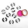 Mink Lashes Rosa Gold 3D Diamante Sparkle Série Mão Clear Banda Eyelashes Curl Soft Eye Extensões Círculo Caixa