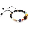 Natural Stone Beads Galaxy Planets Solar System Bracelet Bangle