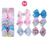 Ribbon Einhorn Meerjungfrau Haarbögen mit Krokodilklemmen Boutique Regenbogen Haarnadeln Kopfbedeckungen für Mädchen Kinder Zubehör Sets HC141