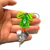 50 stks Zachte Rubber Kikker Vissen Lokken Bas Crankbait 3D Oog Simulatie Kikker Spinner Lepel Aas 6.2G Visgerei Accessoires