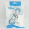 15 * 10.5 14 * 8cm Zipper Plastic Retail bag Package hang trou Poly emballage pour câble USB poly opp sac d'emballage bleu