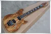 Floyd Rose HH Abrir Pickups Nature Madeira guitarra elétrica com Chrome Hardware, Rosewood Fingerboard, pode ser personalizado