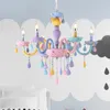 Lustres à LED modernes Lumières Kid Room coloré en métal cristal luminaire chambre enfant lampe de plafond décoration de maison intérieure9522999