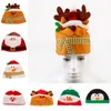 Hat festa de Natal do pinguim Elk Natal Hat desenhos animados Xmas vermelho de Papai Noel Boneco de neve Chapéu Crianças Adulto