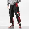 FUODRAO Hip Hop Streetwear Color Patchwork Pockets Cargo Pants Men Harajuku Men Jogger Ankle-Length Harem Pants Bottoms K171